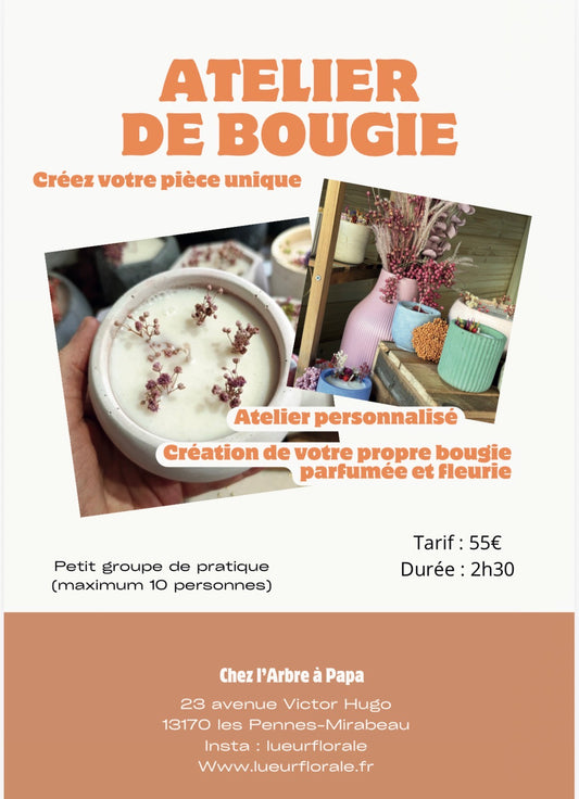 Atelier fabrication de bougie